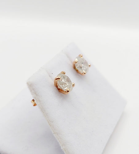 Boucles d'oreilles Puces d'oreilles vintage or rose et 2,00 carats de diamants 58 Facettes A06390