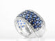 Bague 54 Bague en or blanc avec saphirs et diamants 58 Facettes 2355