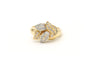 Bague 56 Bague contemporaine en or jaune, or blanc, sertie de diamants (0.394ct) 58 Facettes B646