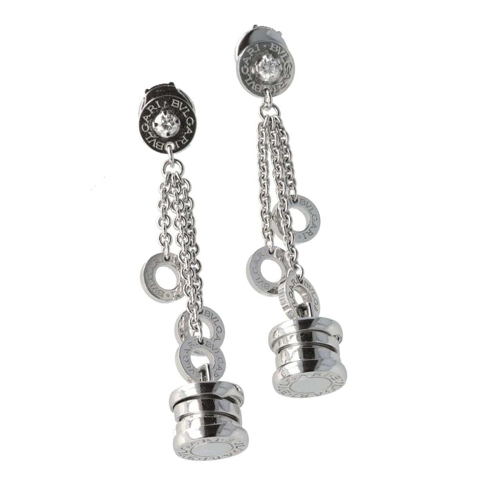 Boucles d'oreilles BULGARI - BOUCLES D'OREILLES B.ZERO1 OR BLANC DIAMANTS 58 Facettes 3954