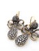 Boucles d'oreilles Boucles d'oreilles en or jaune et argent avec diamants 58 Facettes