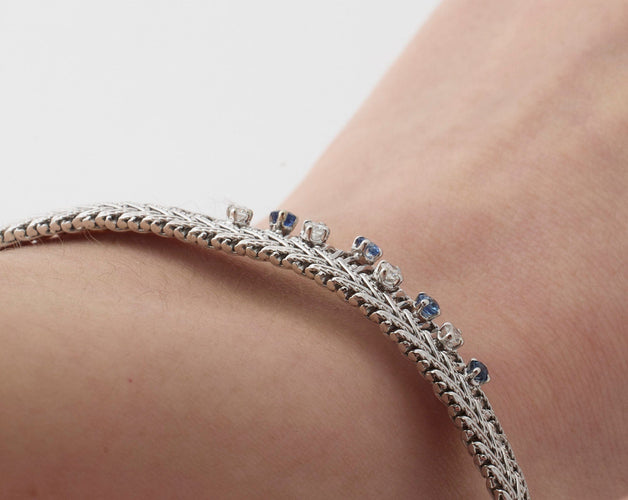 Bracelet Bracelet saphirs diamants 58 Facettes