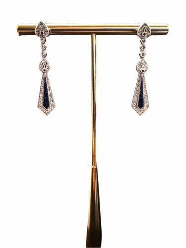 Boucles d'oreilles Boucles d'oreilles saphir et diamant 58 Facettes