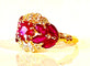 Bague 53 Bague en or jaune en rubis et diamants 58 Facettes AB607