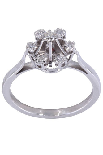 Bague 58 Bague fleur diamants années 50' 58 Facettes 091001