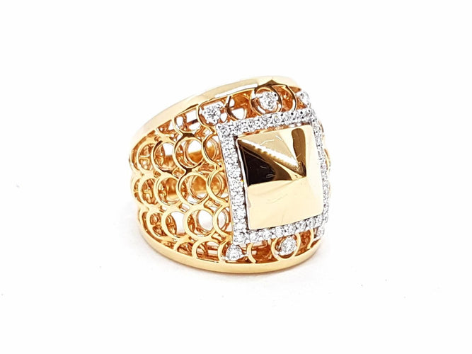 Bague 54 Bague Or rose Diamant 58 Facettes 578648RV