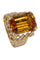 Bague 53 BAGUE ANCIENNE SAPHIR JAUNE 58 Facettes 083821
