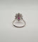 Bague 51 Bague or blanc sertie d’un rubis et diamants 58 Facettes