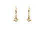 Boucles d'oreilles Boucles d'oreilles Art Déco en or jaune et blanc, diamants taille rose 58 Facettes 22615