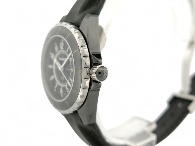 Montre montre CHANEL j12 h5695 quartz 33 mm ceramique & bracelet cuir 58 Facettes 270890
