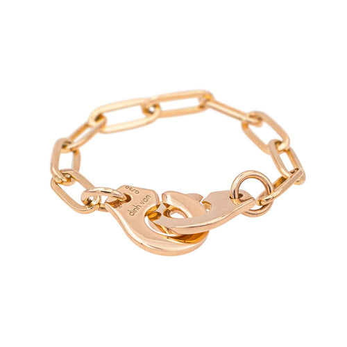 Bague 54 Dinh Van Bague Menottes Or rose 58 Facettes 4098672RV