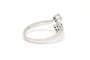 Bague 55 Bague contemporaine en or blanc 18 carats sertie de saphirs et de diamants 58 Facettes 22529