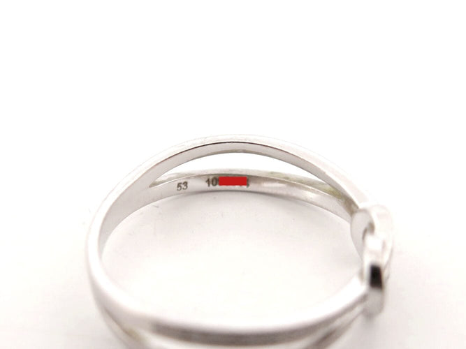 Bague 53 bague FRED chance infinie 4b0886 t53 or blanc 18k 87 diamants 0.15ct 58 Facettes 271716