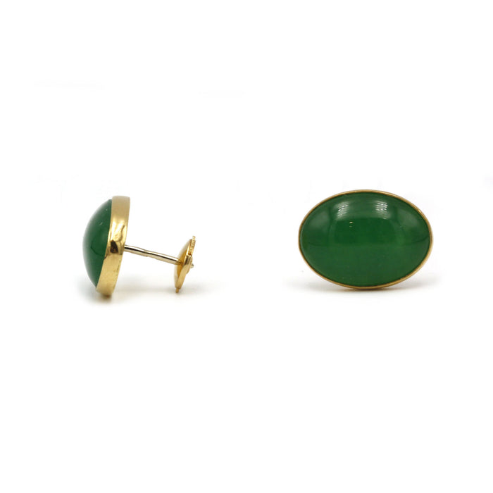 Earrings - Gold and Green Aventurine