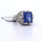 Bague 55 Bague ancienne en platine ornée de saphirs et de diamants 58 Facettes