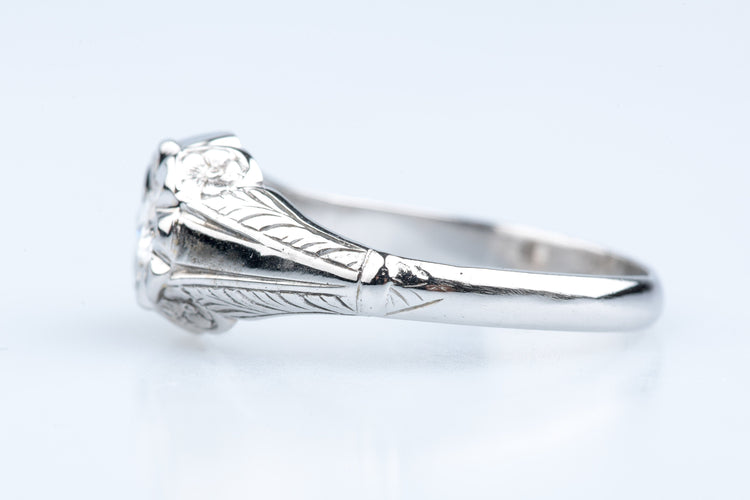 Bague 63 Bague diamant 0,25 ct en or blanc – travail ancien 58 Facettes BGDOC626-107