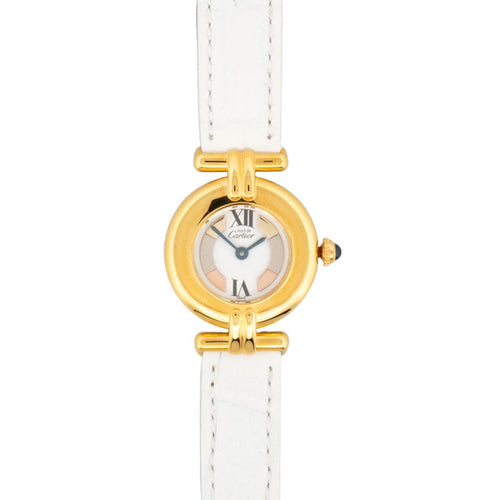 Montre Cartier - Montre Must Colisée - Ivory trinity dial 58 Facettes