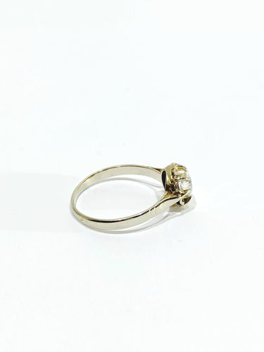 Bague 53 Bague solitaire or blanc diamant 0.45ct 58 Facettes