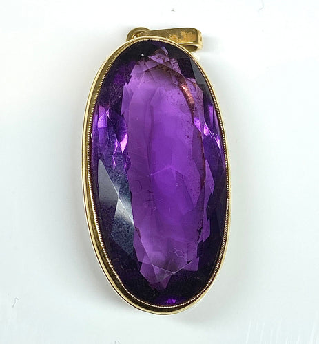 Pendentif Pendentif en or jaune 18 carats et améthyste 58 Facettes AB369