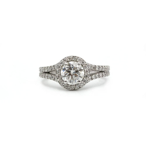 Bague 51 Bague - Or blanc et diamants 58 Facettes 1137