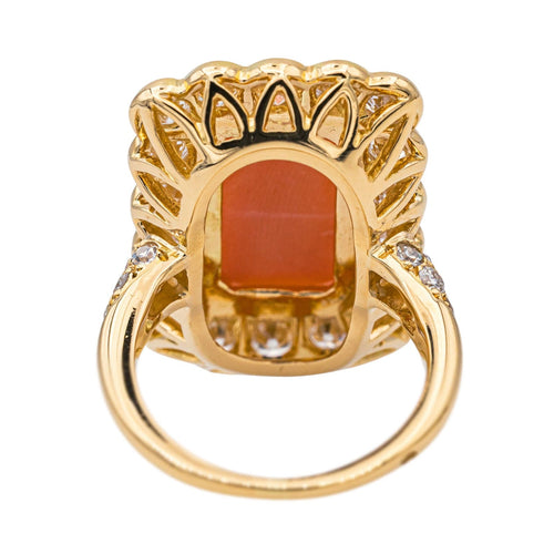 Bague 52 Bague Or jaune Corail, Diamant 58 Facettes 3981318RV
