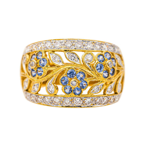 Bague 53 Bague  Cocktail  Or jaune Diamant, Saphir 58 Facettes 4099643CN