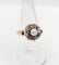 Bague 55 Bague marguerite antique en or rose 18k avec perle et diamants taille roses 58 Facettes A06463
