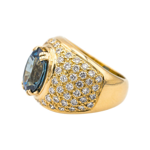Bague 49.5 Bague Or jaune Saphir, Diamant 58 Facettes 4002856CN