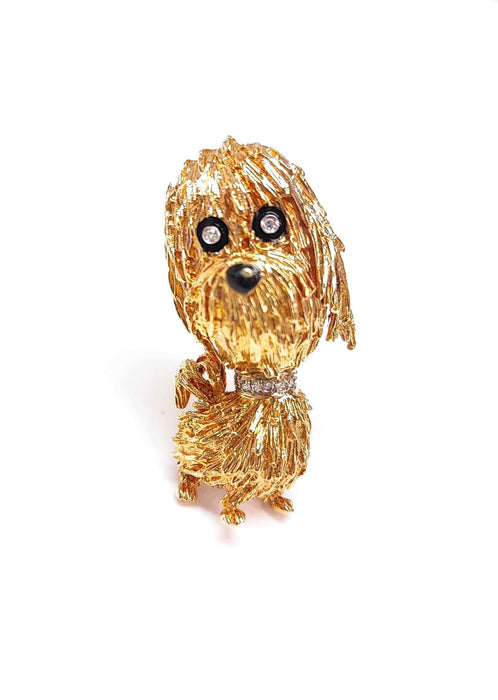 Broche Broche chien or et diamants 58 Facettes Broc.chien-988