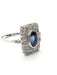 Bague 53 Bague en or blanc avec saphir et diamants 58 Facettes