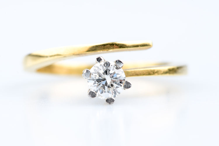 Bague 55 Bague solitaire diamant en or jaune 58 Facettes BG-31200195-107