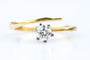 Bague 55 Bague solitaire diamant en or jaune 58 Facettes BG-31200195-107