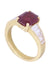 Bague 52 Bague moderne rubis et diamants 58 Facettes 093141