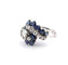 Bague 56 Bague en or blanc 18 carats avec saphirs et diamants 58 Facettes