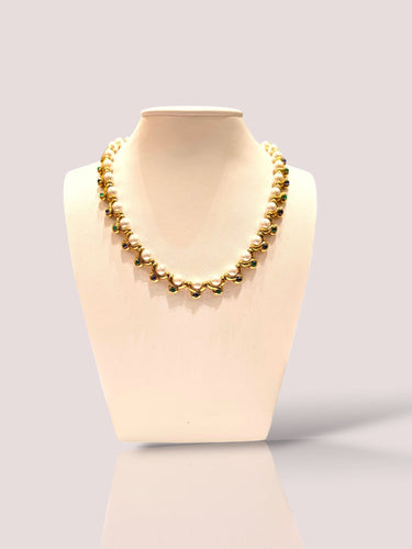 Collier Collier vintage en perles et pierres précieuses en or jaune 58 Facettes 80347