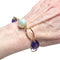 Bracelet Bracelet contemporain en or 18 ct avec améthyste et perle 58 Facettes Q1000A