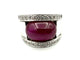 Bague 58 Bague or blanc 18K, diamants et rubis 11ct certifié 58 Facettes
