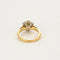 Ring Daisy yellow and gray gold and diamonds