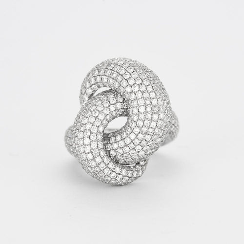 Bague IMPORTANTE BAGUE NOEUD DIAMANTS 58 Facettes 31300012