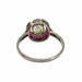 Bague SORTIJA ESTILO ART DECO de PLATINO 950 kts con DIAMANTES y RUBIES 58 Facettes A2576 (924)