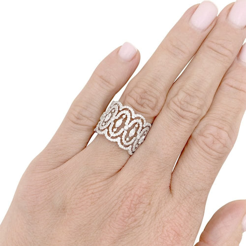 Bague 52 Bague Messika, "Arabesque", or blanc, diamants. 58 Facettes 34952