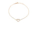 Bracelet Bracelet en or rose avec pendentif cœur et diamants 58 Facettes 13777