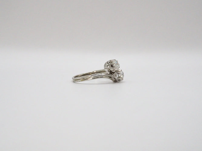 Bague 60 Bague vintage or blanc diamants 58 Facettes 4546