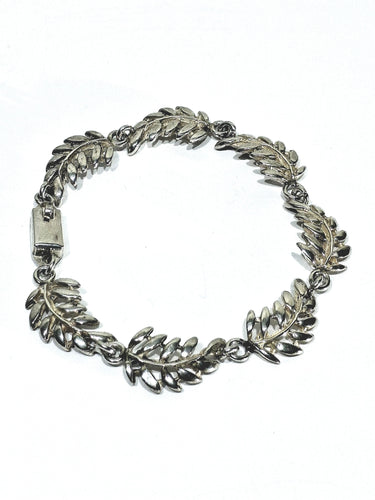 Bracelet Bracelet à motifs de feuilles en argent massif 58 Facettes