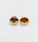 Boucles d'oreilles Puces d'oreilles art déco or rose, rubis sertis étoilés (circa 1940) 58 Facettes A05696