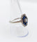 Bague 59.5 Bague marquise art deco or blanc 18k diamant et sapphires calibrés (circa 1930) 58 Facettes A05092