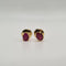 Boucles d'oreilles Boucles d’oreilles or jaune 18 carats serties de rubis ovale 58 Facettes