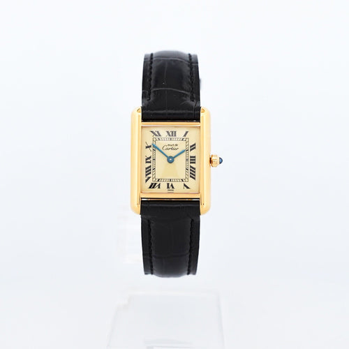 Montre Cartier - Montre Tank Must - Lemon roman dial - SM - Mint 58 Facettes