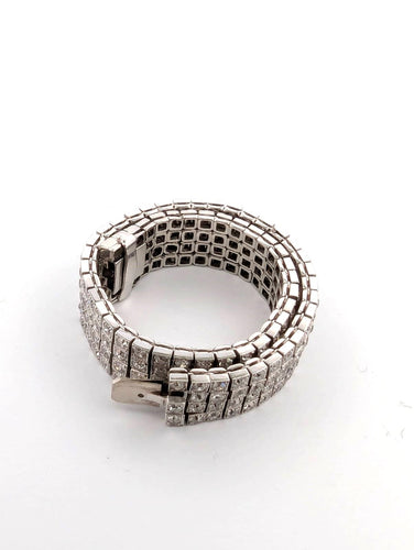 Bracelet Bracelet en platine avec diamants 58 Facettes