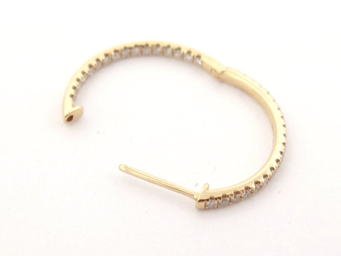 Boucles d'oreilles boucles d'oreilles creoles or 18k & 70 diamants 0.54ct certificat s 58 Facettes 272253